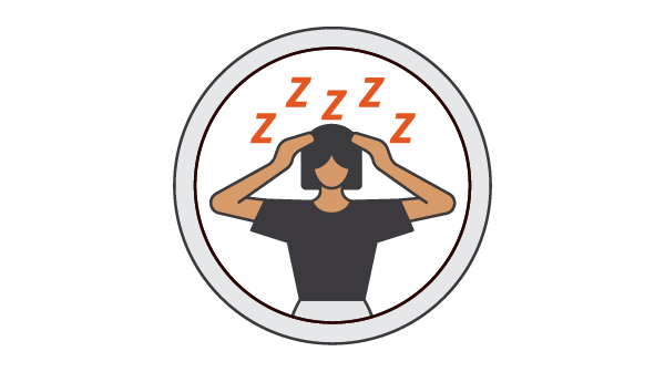 Illustration of a person looking fatigued