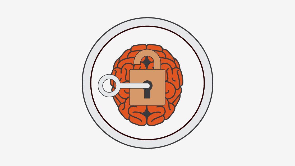 Illustration d’un cerveau avec un cadenas posé dessus