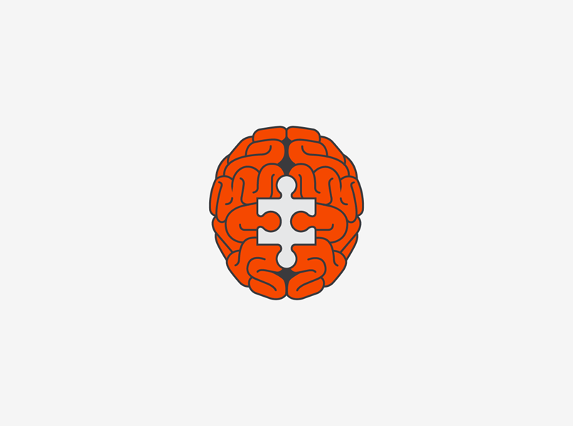 Illustration d’un cerveau dont il manque une partie en forme de pièce de puzzle