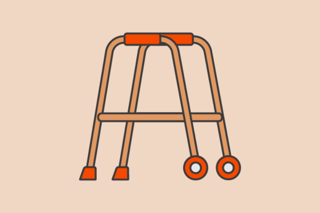 Illustration d’un déambulateur