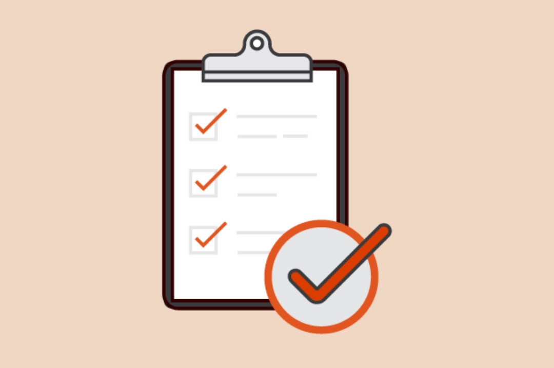 Illustration montrant un clipboard et une coche